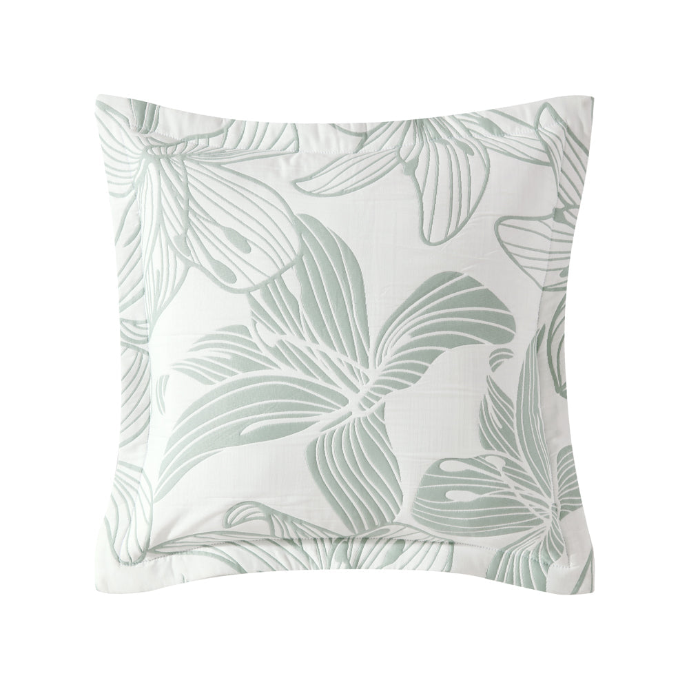 Grace Sage Square Filled Cushion - Soft Decorative Throw Pillow for Sofa, Bed & Chair - Perfect for Living Room, Bedroom & Home Decor