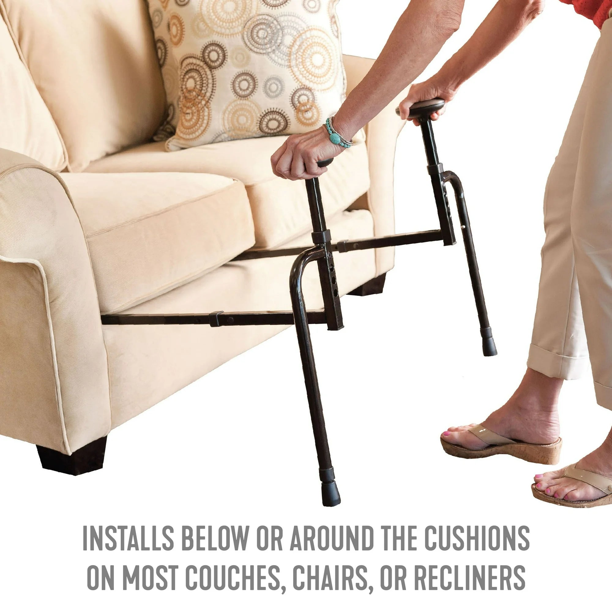 Ez Stand N Go - Portable and Adjustable Stand for Phones, Tablets, and E-Readers - Perfect for Desk, Kitchen, and Travel Use