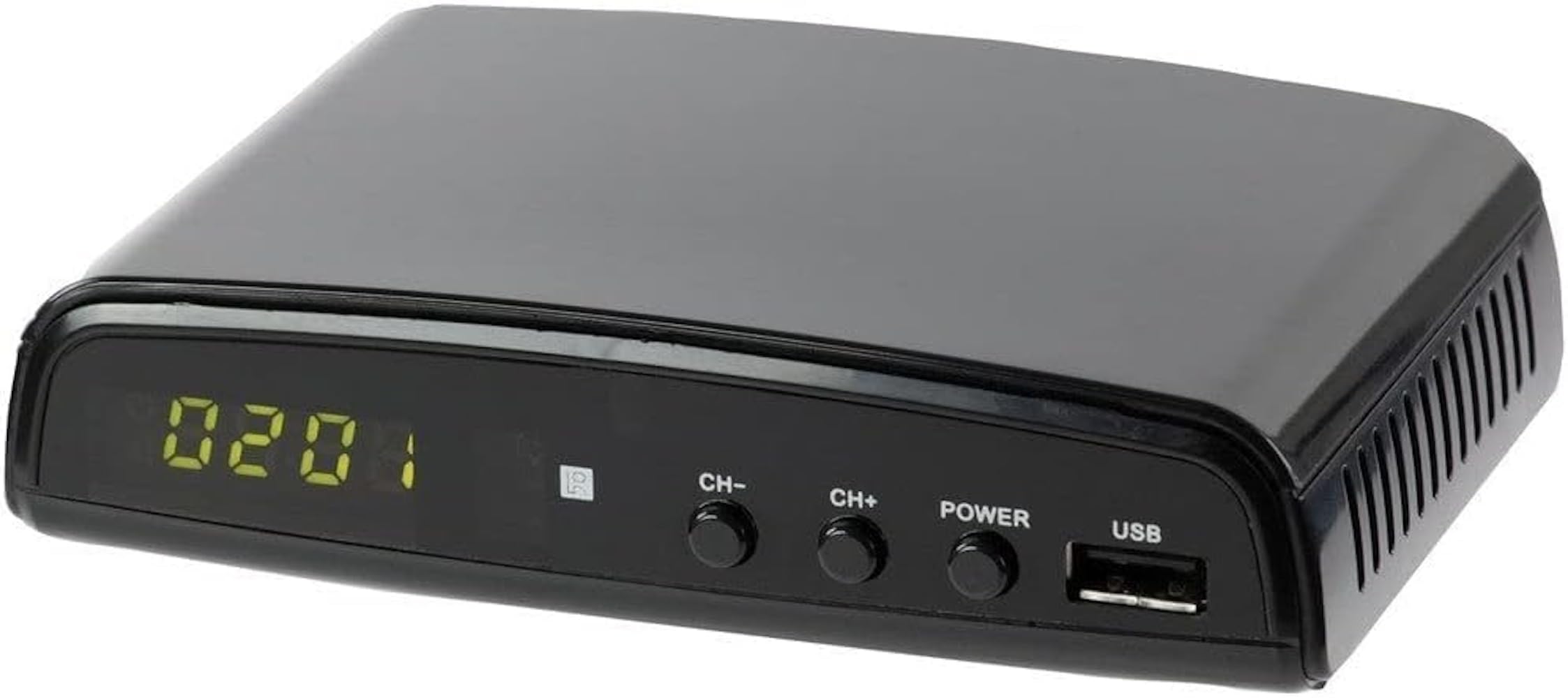 QFX CV-103 Digital TV Converter Box with USB Recording - HD Output, RF/Antenna Input, Video Output & Sleep Timer (Black) | Perfect for Cord-Cutters, RV Travel & Older TVs Without Built-in Tuners