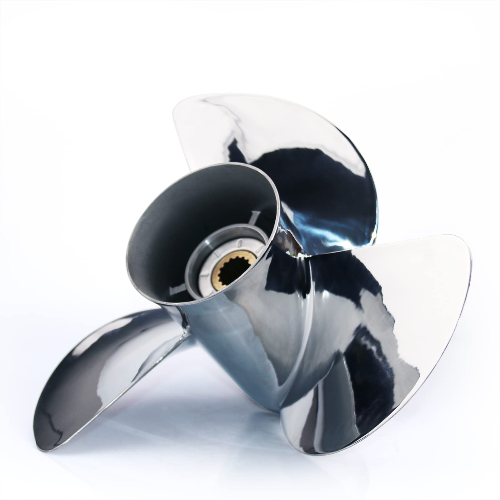 CAPTAIN Propeller 13.5x15 Stainless Steel Outboard Boat Motor for Yamaha T50-T60 60-70HP, F70-F115 75-115HP, 130HP Models | 15 Tooth Spline 6E5-45947-00-EL | Perfect for Fishing, Boating & Marine Activities