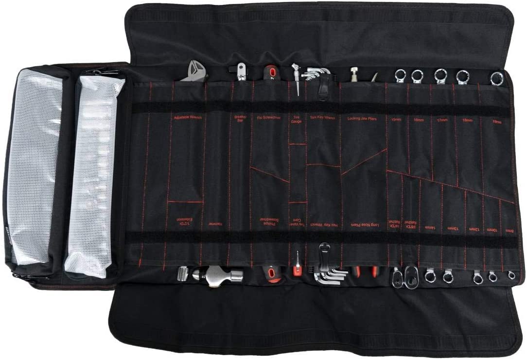 BOXO USA UTV Tool Roll - Heavy Duty Universal Tool Kit for Side by Side, Polaris RZR, CanAm Maverick, UTV, Truck & Off-Road Vehicles | Waterproof Storage for Trail Riding, Camping & Outdoor Adventures