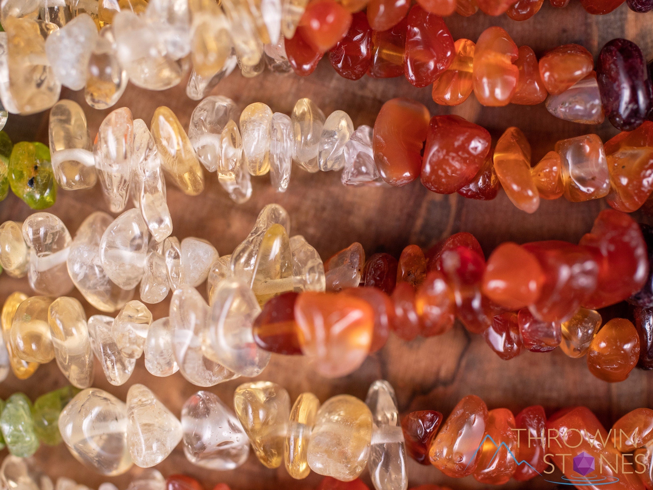 Chakra Crystal Necklace - Long Chip Beads Handmade Jewelry for Meditation, Yoga & Spiritual Healing | E1969