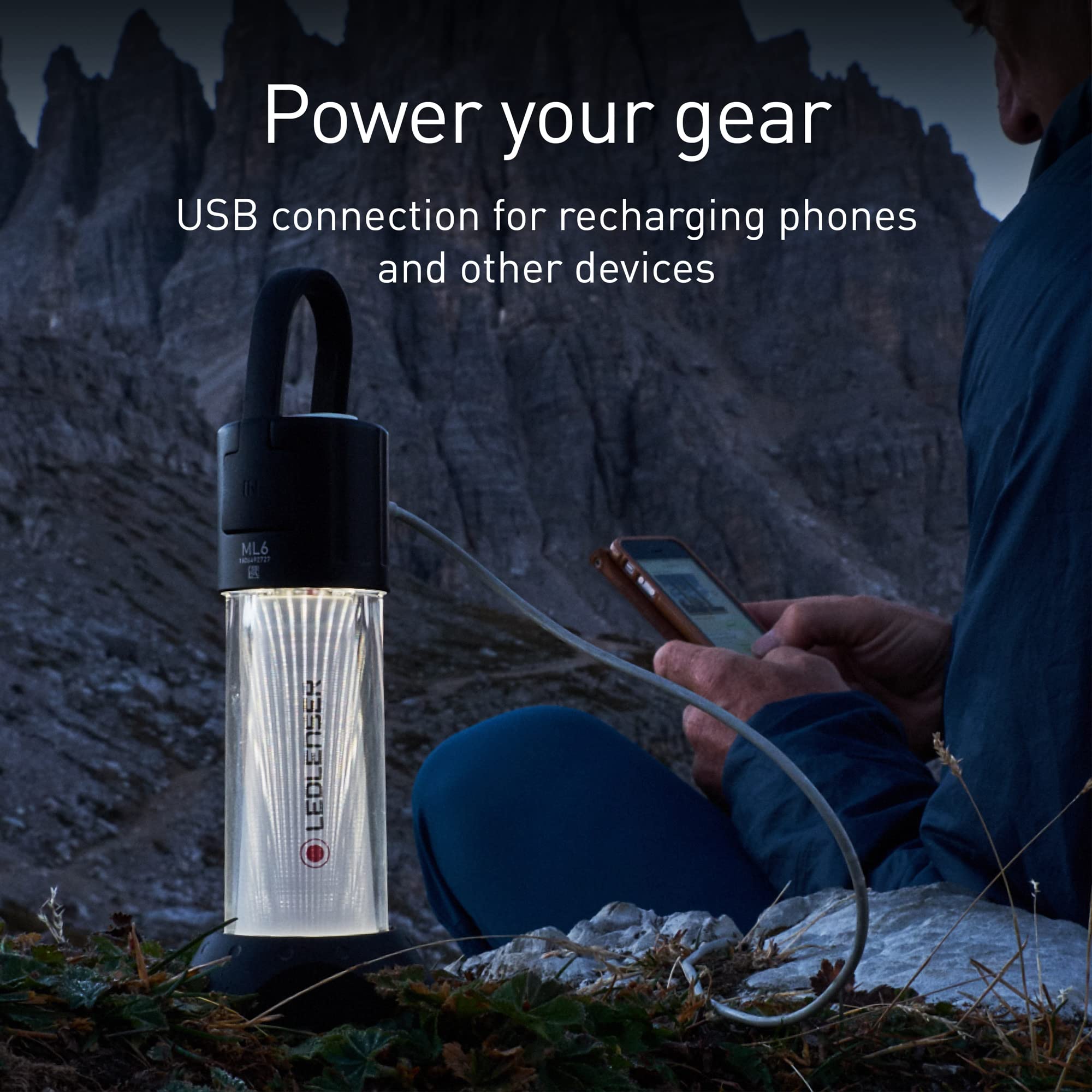Ledlenser ML6 Camping Lantern - 750 Lumens USB Rechargeable LED Light with Micro Prism Technology for Backpacking, Hiking & Outdoor Adventures | Perfect for Tents, Emergency Kits & Nighttime Activities