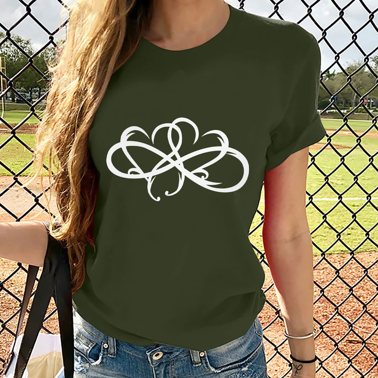 Ceboyel Women's Cute Graphic Tees - Short Sleeve Crewneck T-Shirts for Summer | Trendy Casual Tops 2023 | Perfect for Streetwear, Beach Outfits & Everyday Fashion