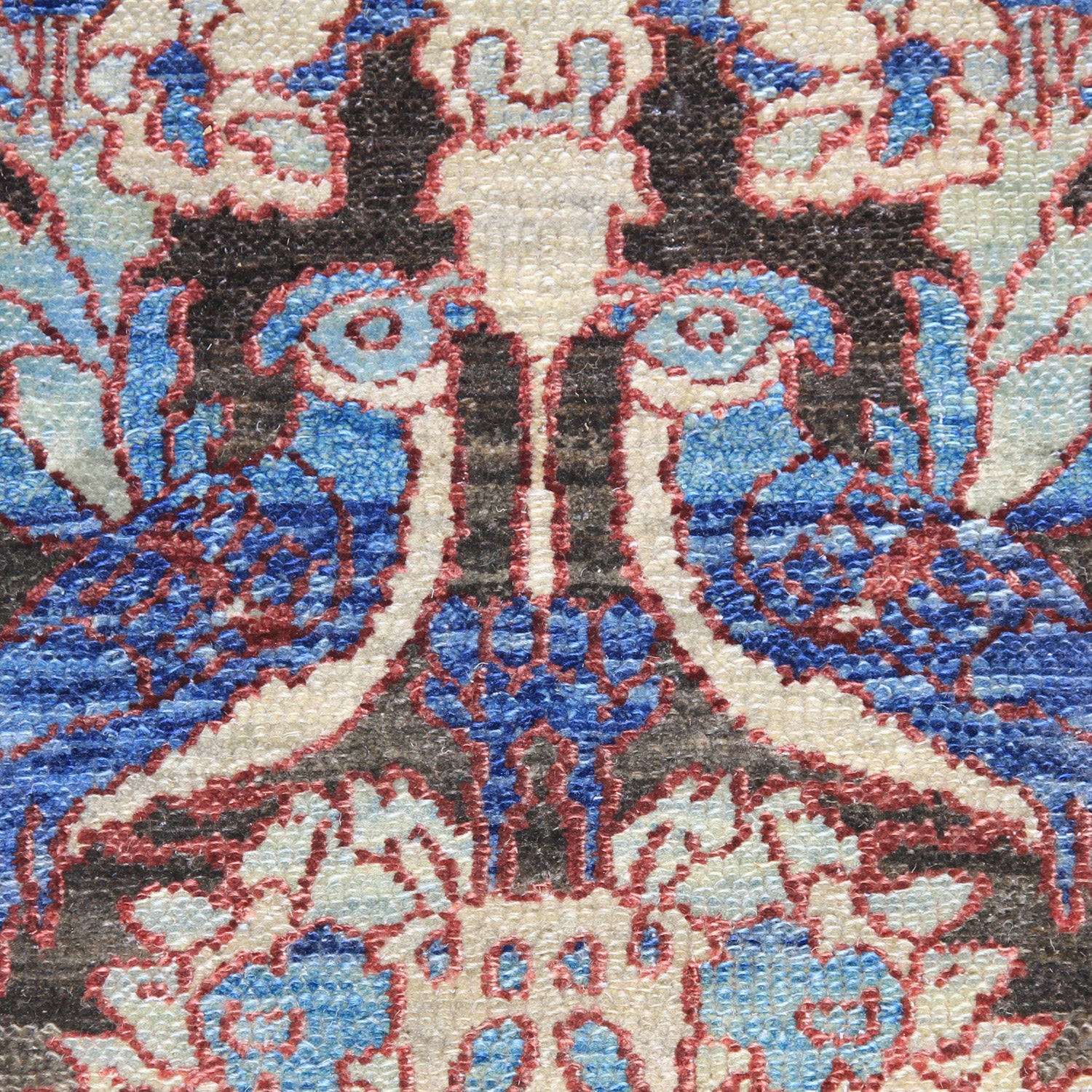 Blue Transitional Wool Rug 8'11 x 12'2 - Soft Handmade Area Rug for Living Room, Bedroom & Office - Premium Home Decor