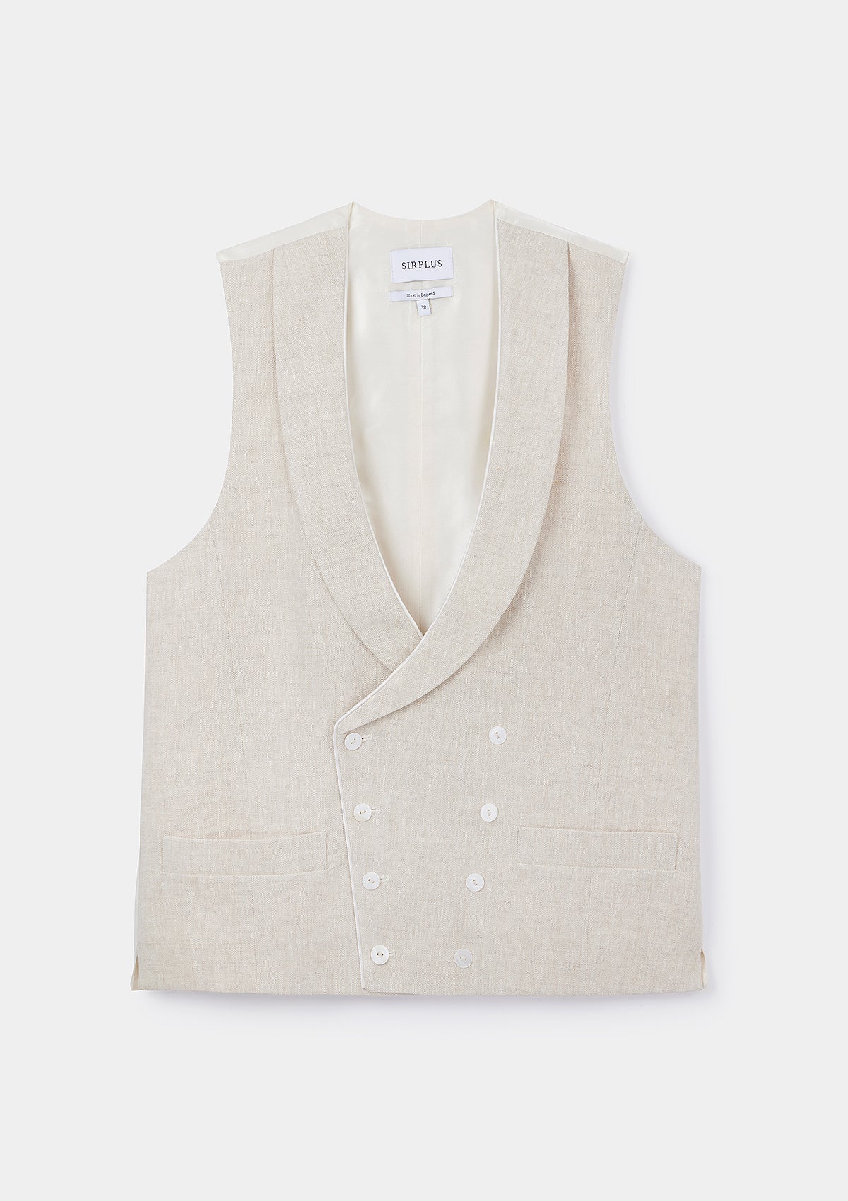 Stylish Oatmeal Shawl Lapel Double Breasted Waistcoat Vest for Men - Perfect for Business Meetings, Weddings & Formal Occasions