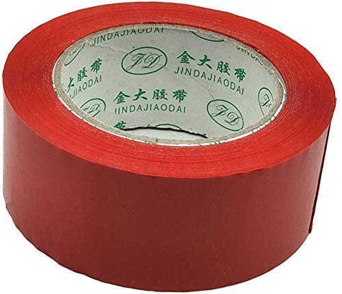 **Heavy Duty Packing Tape - 5 Rolls Strong Adhesive Tape for Shipping, Sealing, Labeling & DIY Crafts | Durable, High-Temp Resistant, Non-Slip (Red) - Perfect for Moving Boxes, Storage & Office Use**