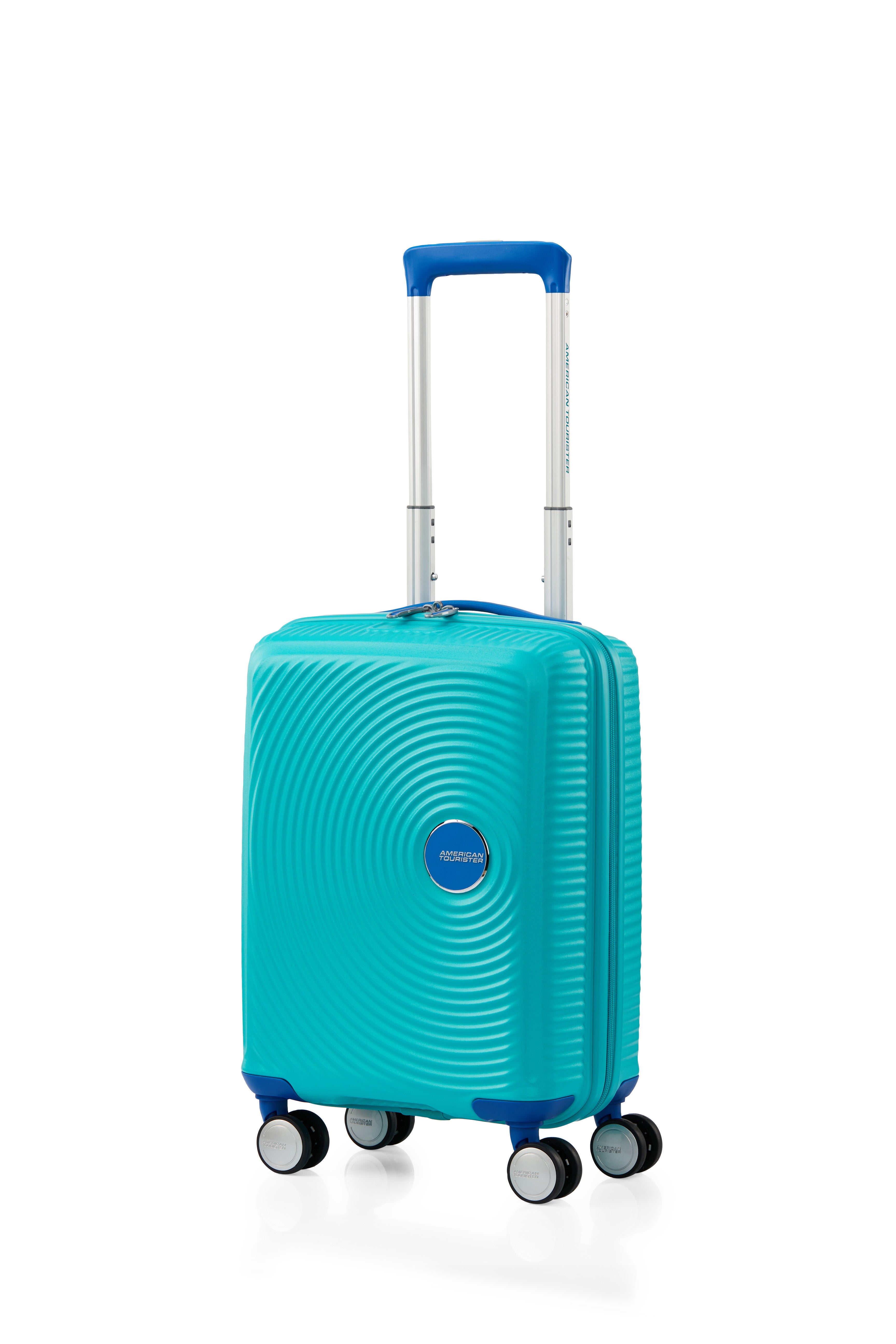 American Tourister Little Curio 47cm Spinner Luggage - Teal/Blue Carry-On Suitcase for Travel, Business Trips & Weekend Getaways