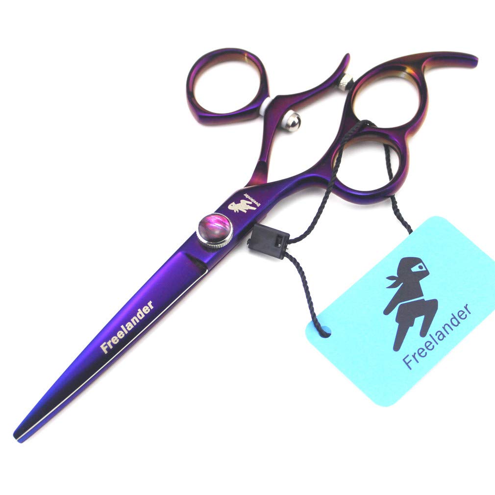 Professional Left-Handed Hairdressing Scissors 6 Inch - 440C Stainless Steel Barber Shears for Hair Cutting, Thinning & Styling - Ultra Sharp Salon Scissors for Home & Professional Use - Perfect for Hairstylists, Barbers & DIY Hair Care