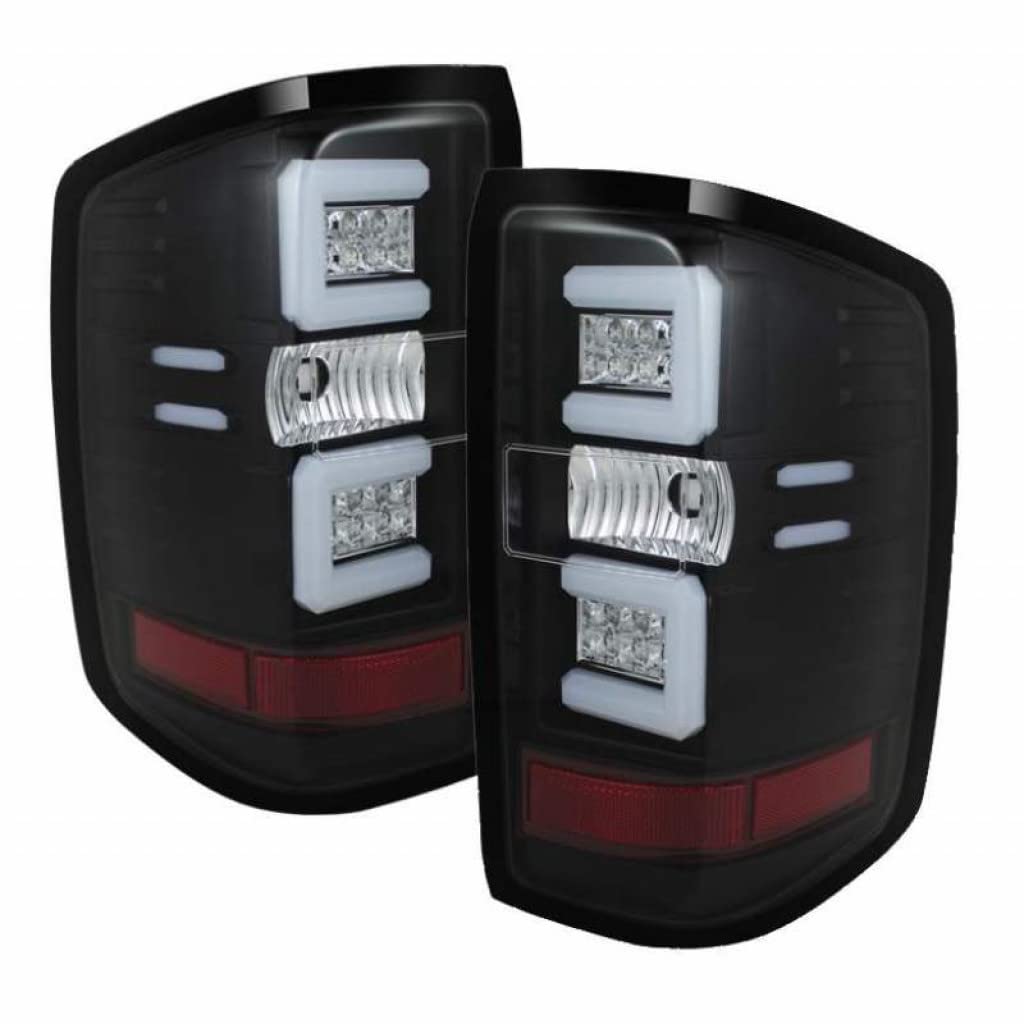 GMC Sierra 1500 2016 LED Tail Lights Pair with Light Bar - Black (Part #5079985) | High-Performance Replacement for Enhanced Visibility & Style | Perfect for Night Driving & Off-Road Adventures