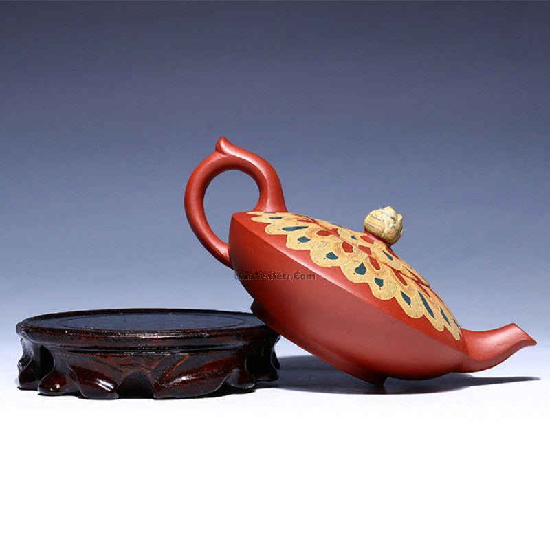 Premium Yixing Clay Peacock Teapot - Handcrafted Chinese Purple Sand Ceramic Teapot for Oolong & Pu-erh Tea | Perfect Gift for Tea Lovers & Home Decor