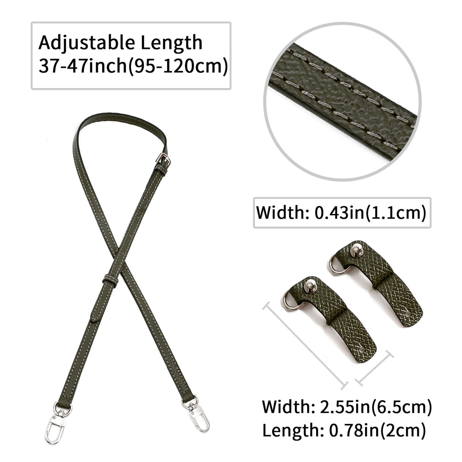 **Leather Handbag Straps Replacement - Adjustable Crossbody Shoulder Strap Kit for Women's Mini Tote Bag | Perfect for Daily Use, Travel & Shopping**