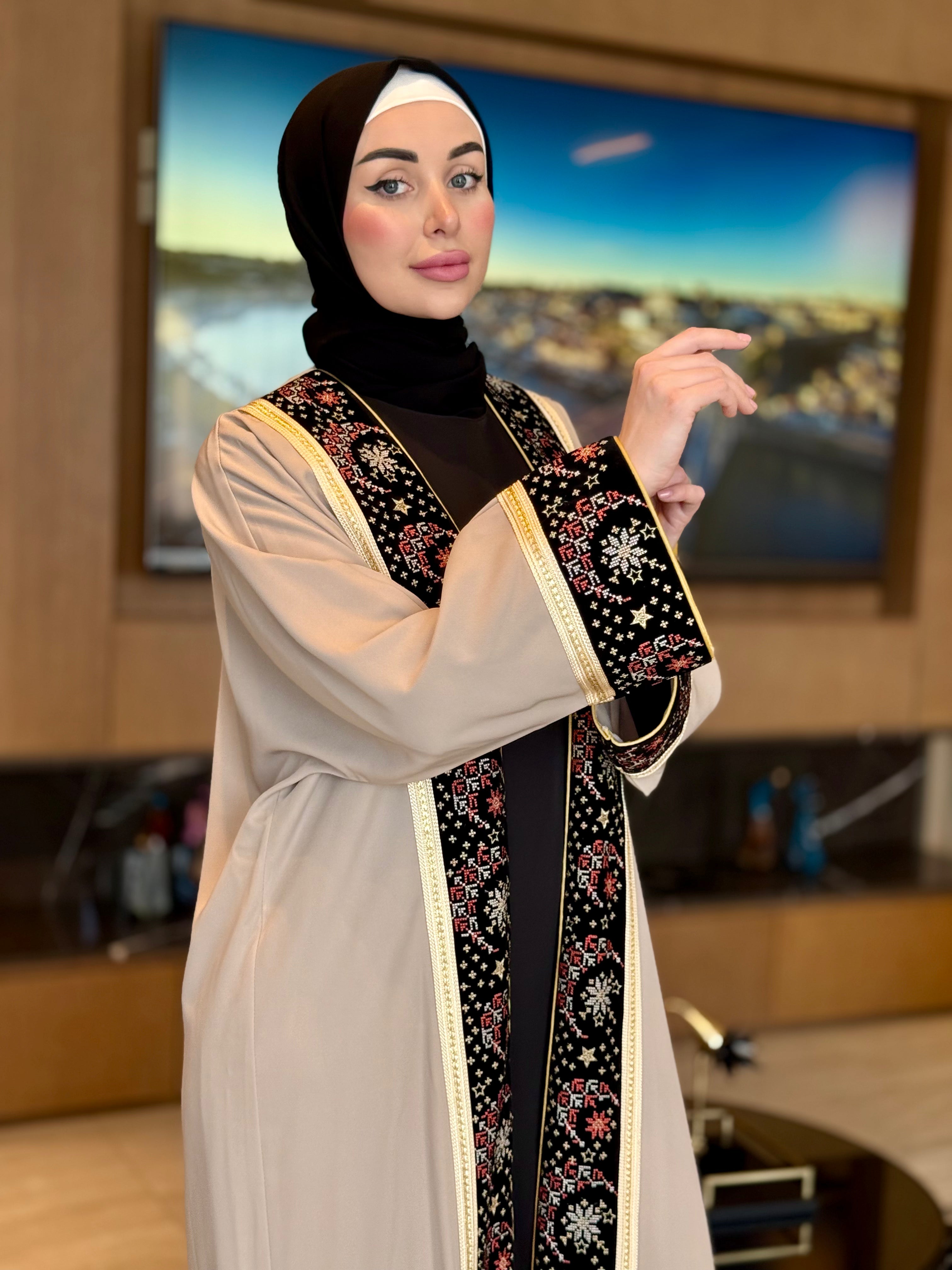 Luxury Embroidered Abaya Dress for Women - Elegant Islamic Modest Fashion - Perfect for Prayer, Weddings & Special Occasions