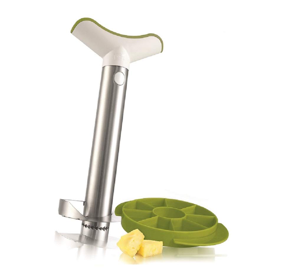 Premium Stainless Steel Pineapple Corer Slicer & Wedger - Easy Kitchen Tool for Fresh Fruit Prep | Perfect for Smoothies, Fruit Platters & Tropical Recipes