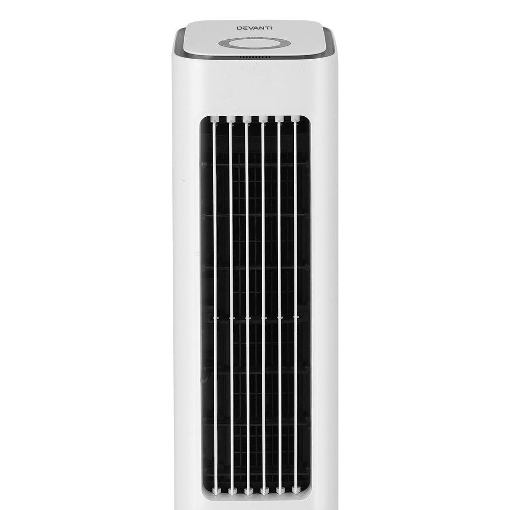 Portable 6L Tower Evaporative Air Cooler with Humidifier - Quiet Cooling Fan for Home, Office & Outdoor Use