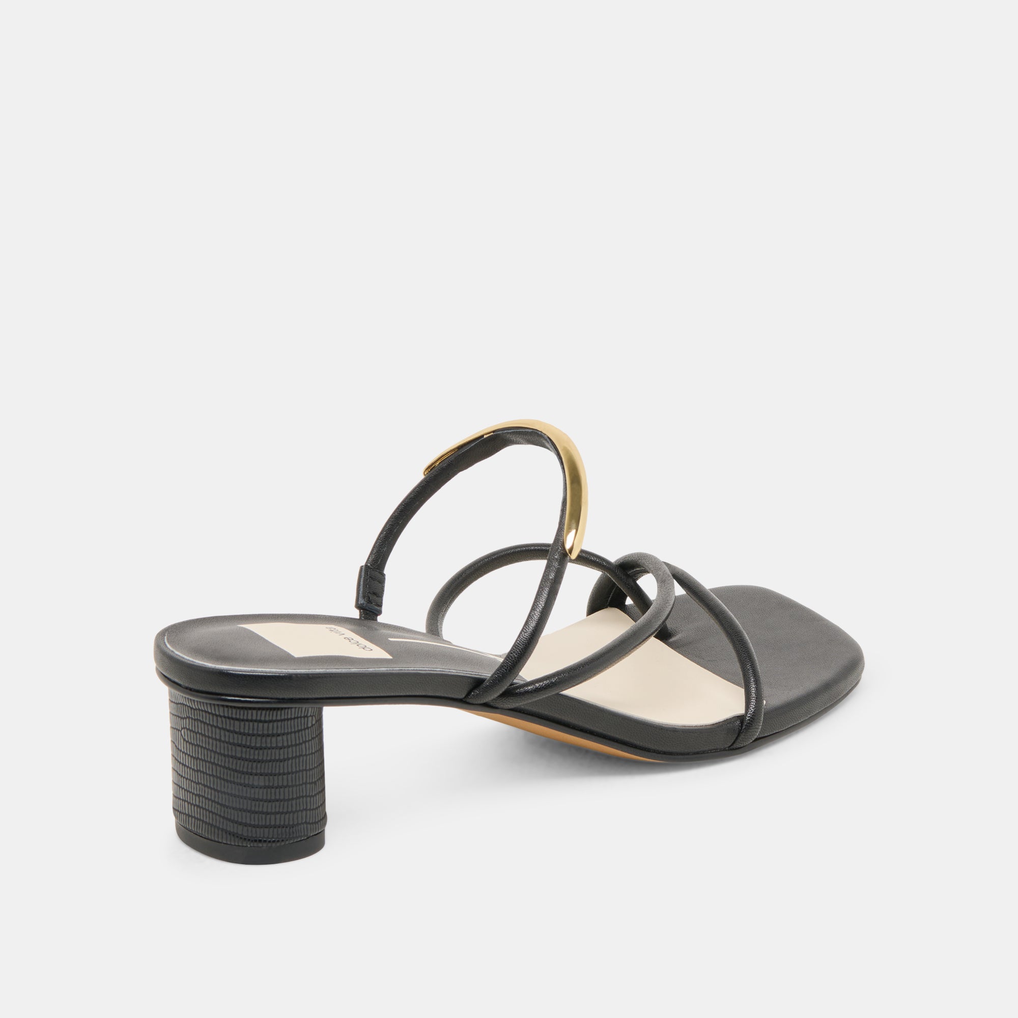 NAIRA Black Leather Heels for Women - Stylish High Heels for Parties, Weddings & Evening Events