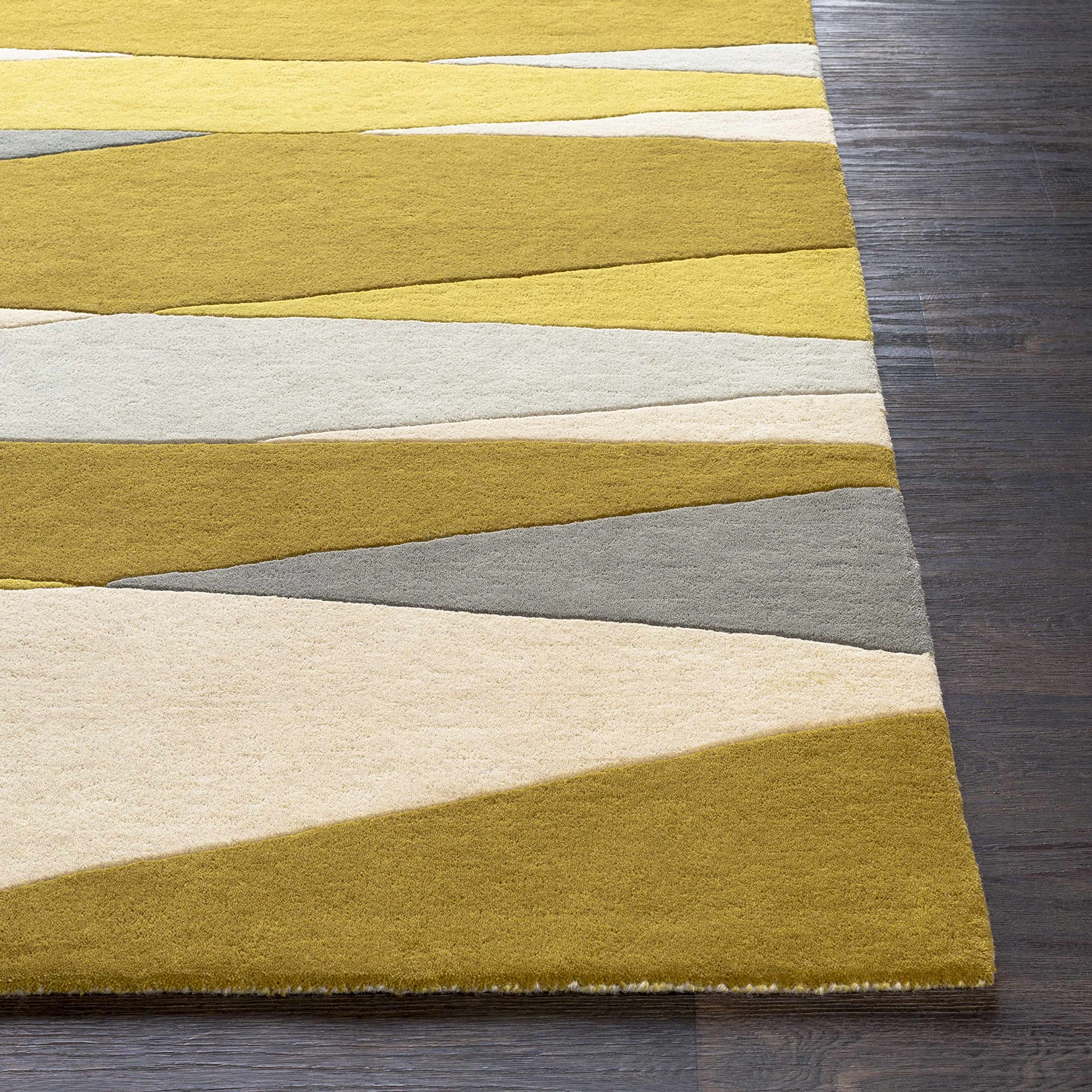Hauteloom Goodsprings Wool Area Rug 2' x 3' - Soft Modern Gray Ivory Handmade Rug for Living Room, Bedroom, Nursery - Cozy Home Decor & Floor Covering for Comfortable Spaces