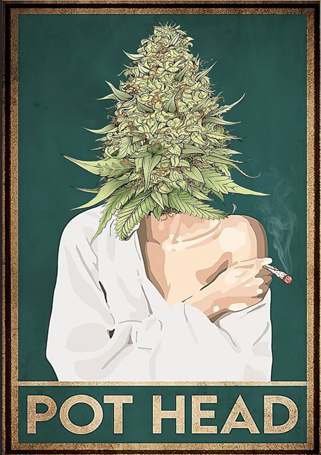 Graman Vintage Metal Tin Sign - Retro Cannabis Art Poster, Love Weed Decor for Home, Living Room, Kitchen & Bathroom (8x12 Inch) | Perfect for Stoner Gifts, Man Cave Decor & Hippie Themed Rooms