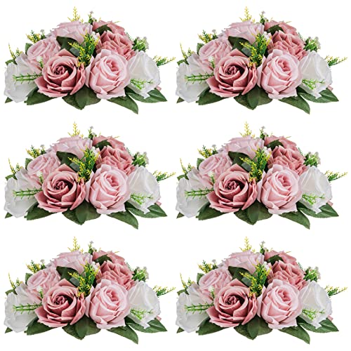 Dusty Rose & White