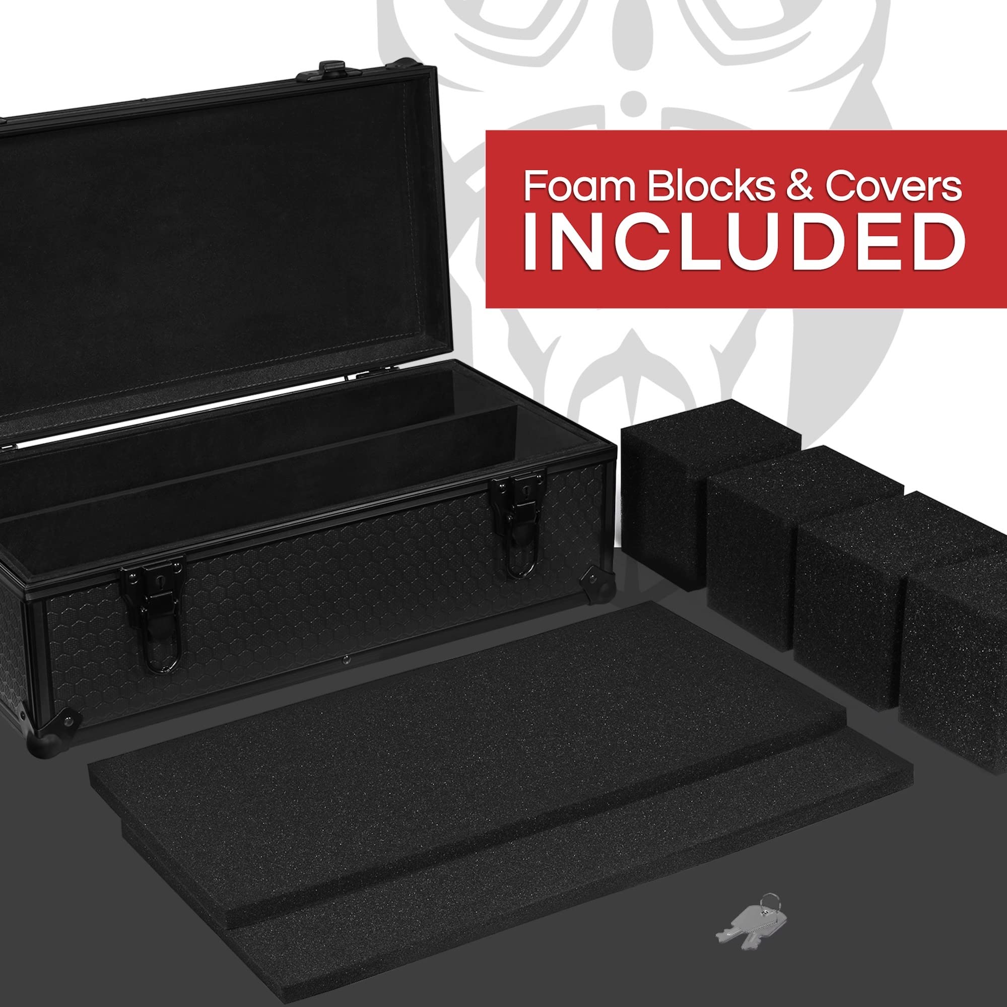 PSA Graded Card Storage Case - Heavy Duty Lockable Box Holds 120+ Slabs | Protective Hard Case for Sports Cards, Beckett BGS, SGC, CGC Toploaders & One-Touch Holders | Includes Foam Padding | Perfect for Collectors, Card Shows & Secure Home Storage