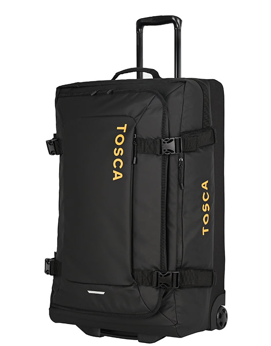 TOSCA TCA970 DELTA 28 Upright Duffle Bag - Black | Premium Travel Duffel for Gym, Sports & Weekend Getaways