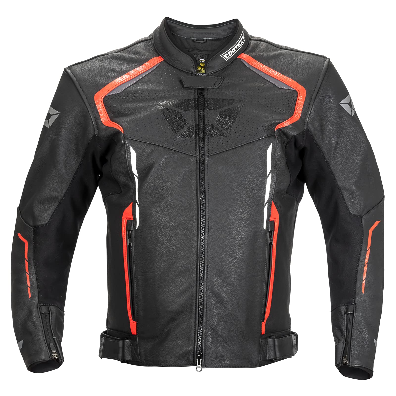 Cortech Chicane Leather Motorcycle Jacket for Men - Premium Biker Gear for Riding & Street Style - Perfect for Cruising, Commuting & Urban Fashion