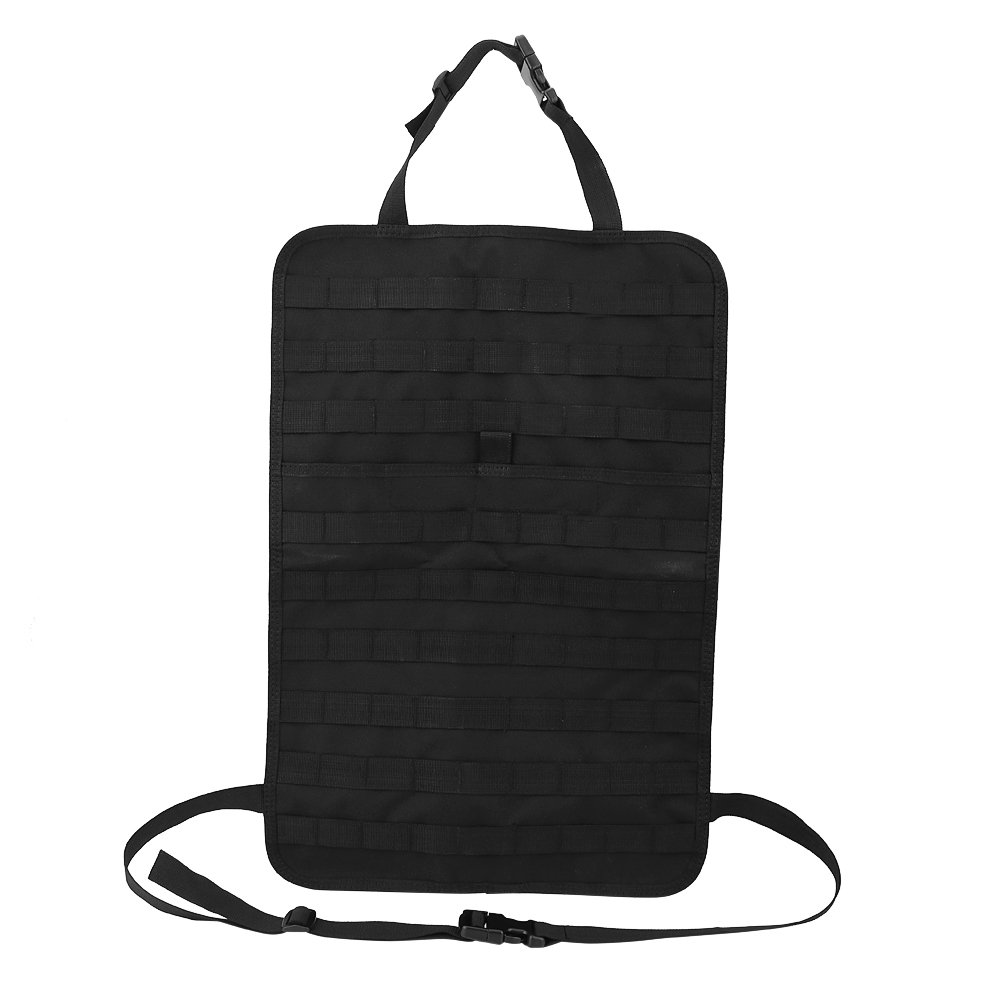 Universal Nylon Car Back Seat Organizer - Waterproof Storage Bag & Seat Protector with Multiple Pockets (Black) | Perfect for Road Trips, Family Travel & Keeping Your Car Neat