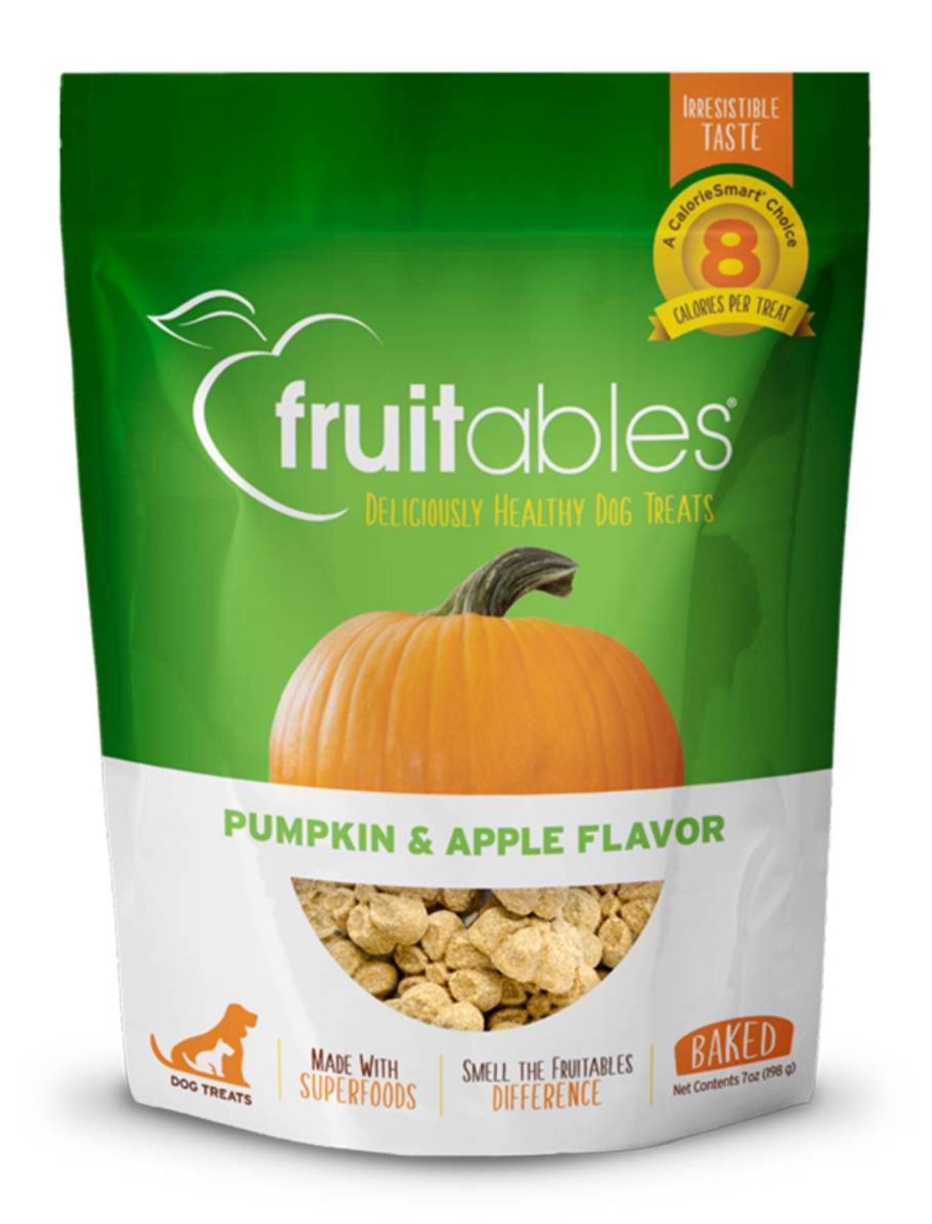 Fruitables Pumpkin & Apple Dog Treats - Healthy Natural Snacks for Small & Large Dogs - Perfect for Training, Rewards & Digestive Health
