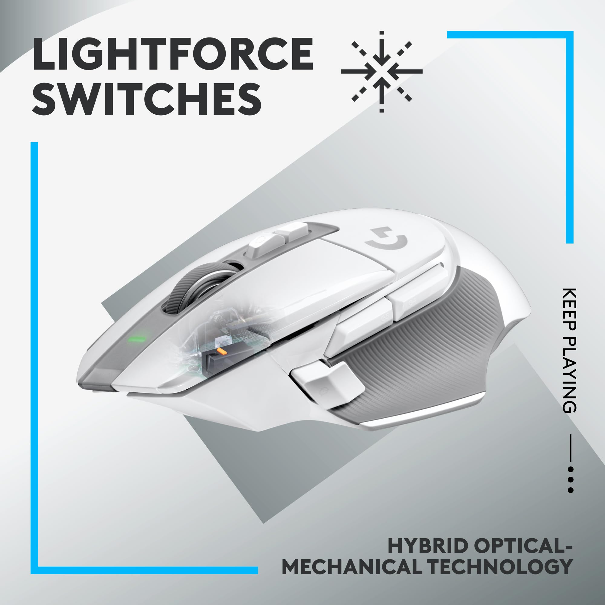 Logitech G502 X Lightspeed Wireless Gaming Mouse & G733 Lightspeed Wireless Gaming Headset Combo - White | High-Performance PC Gaming Gear for FPS, MOBA & Esports | Ergonomic Design for Long Gaming Sessions