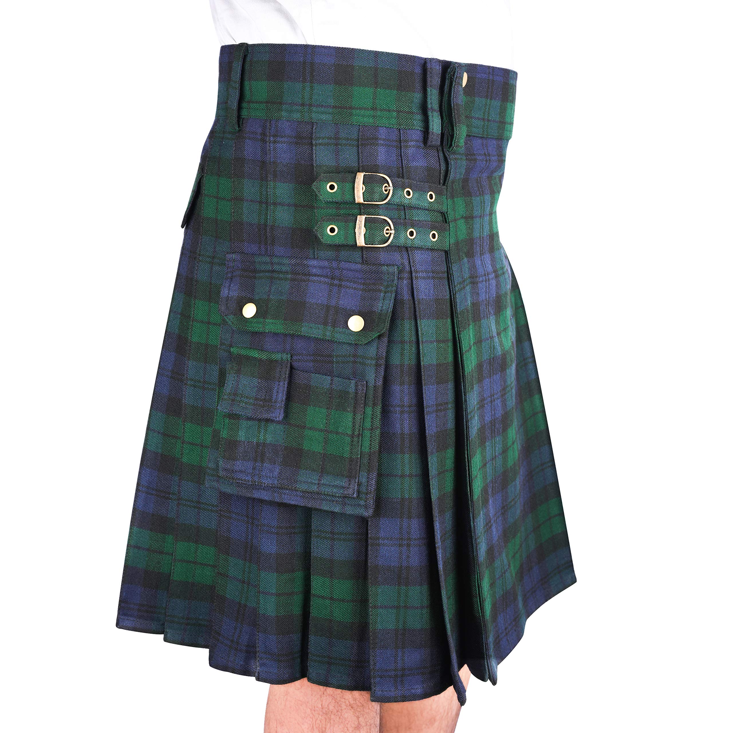 Custom Plus Size Men's Heavyweight 16oz Tartan Utility Kilt - Perfect for Renaissance Fairs, Scottish Events & Outdoor Adventures