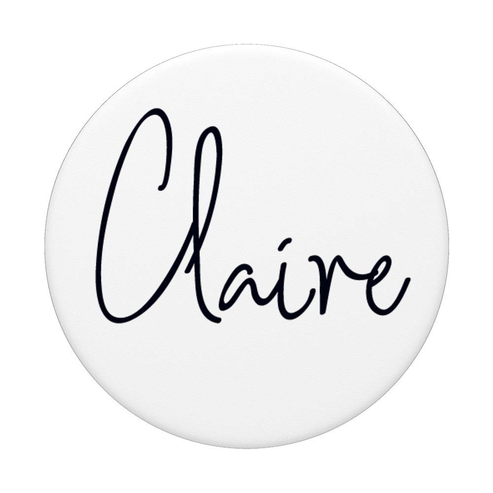 Claire Name Custom PopSockets PopGrip - Personalized Phone Grip with Swappable Top for iPhone, Samsung & Tablets | Perfect Gift for Girls, Teens & Women | Home, Office & Travel Use