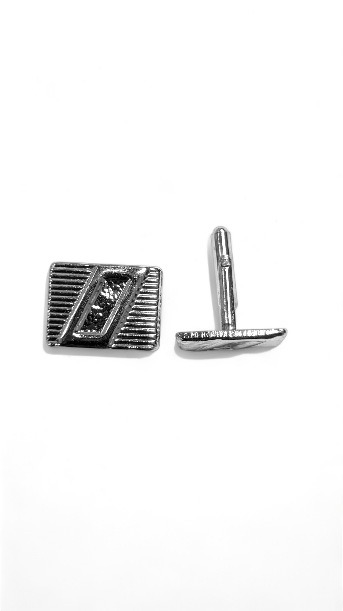 Dupsie's Maji Silver Square Cufflinks for Men - Elegant Wedding & Formal Event Accessories DPJSSC33 | Perfect for Grooms, Best Men & Business Professionals