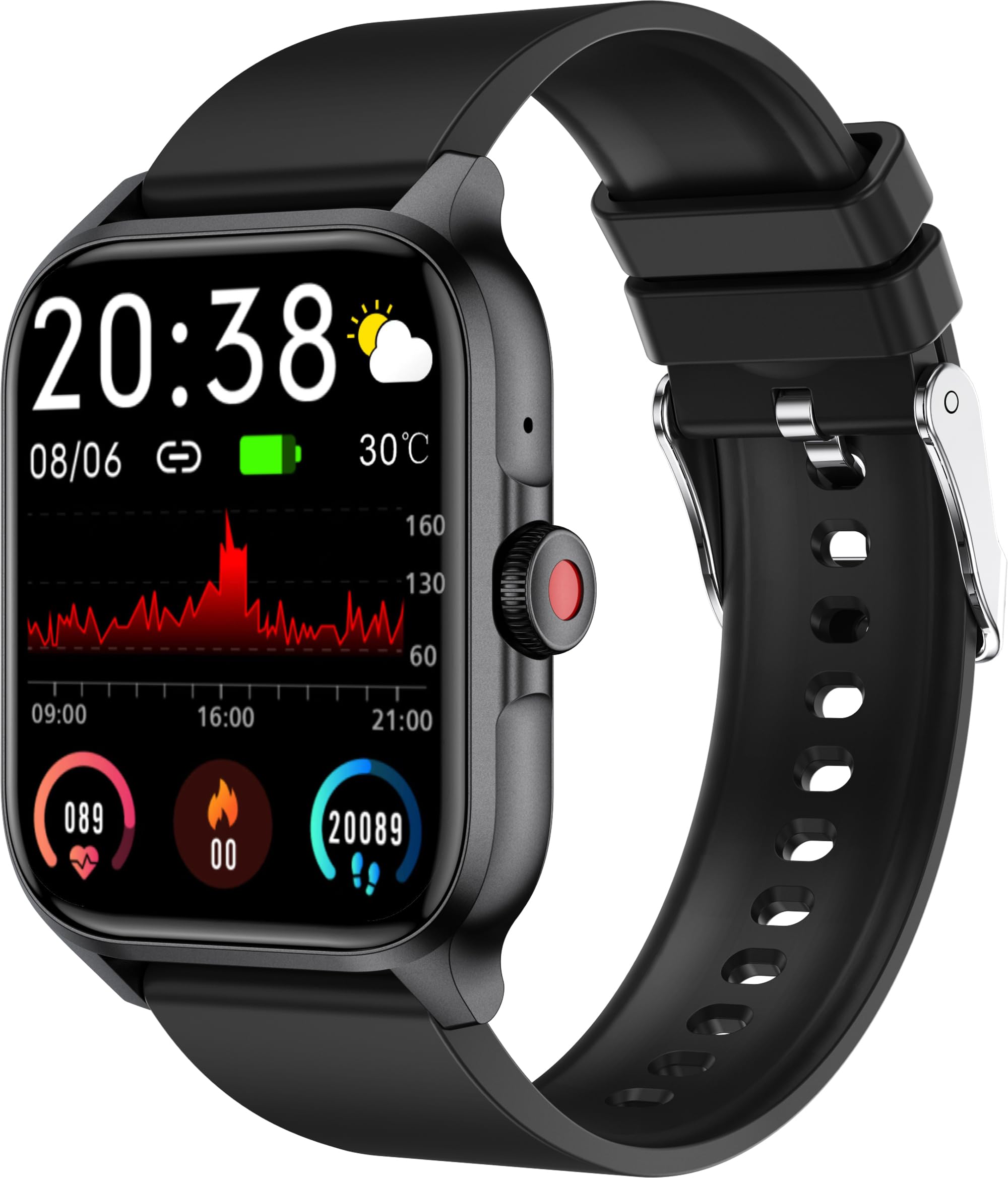 Smart Fitness Tracker Watch with Heart Rate, Blood Pressure, Blood Oxygen Monitor & Step Counter - Activity Tracker for Women & Men - Compatible with Android & iPhone - Perfect for Running, Gym Workouts & Daily Health Tracking