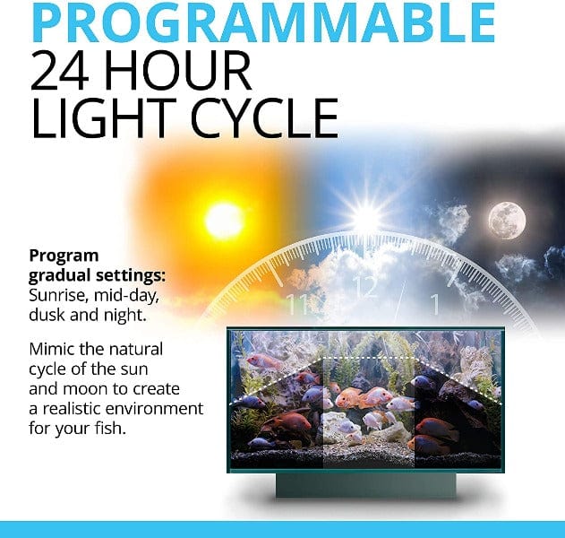 Fluval Aquasky Bluetooth LED Aquarium Light - Smart Control for Freshwater & Saltwater Fish Tanks - Perfect for Home, Office & Aquascaping