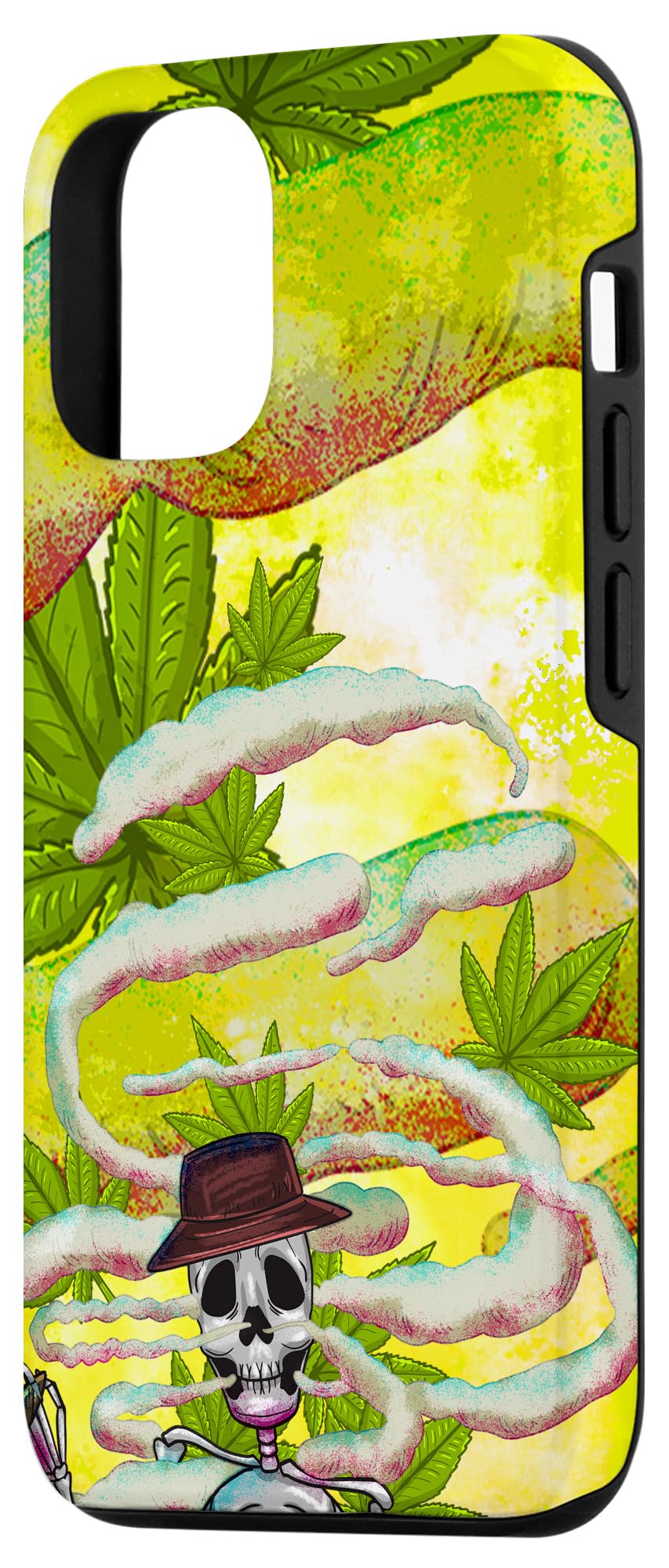 iPhone 12/12 Pro Skeleton Design Phone Case - Unique 420 Stoner Gift for Cannabis Enthusiasts - Perfect for Parties, Festivals & Smoking Sessions