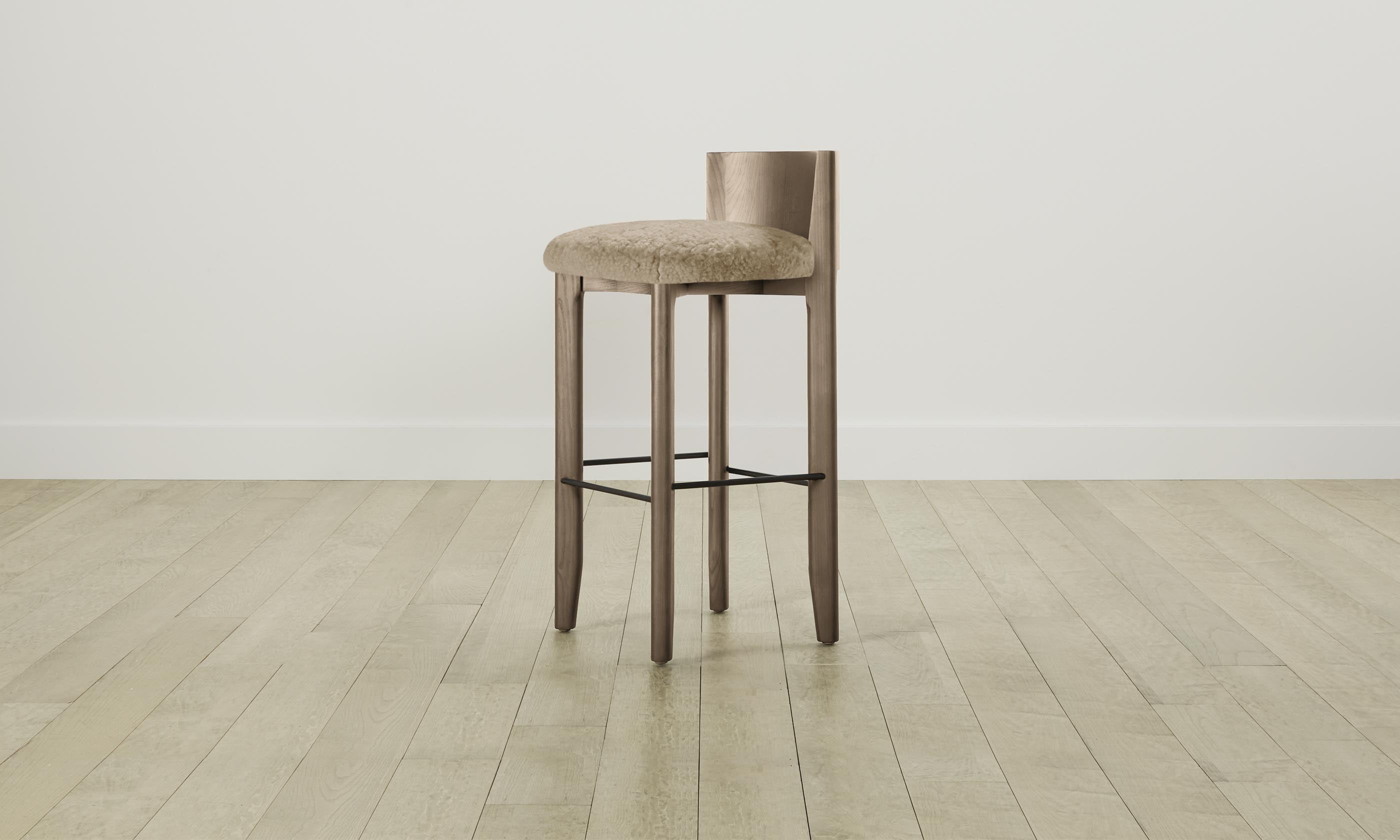 Delancey Bar & Counter Stool - Shearling Toffee Upholstered Swivel Stool for Kitchen Island, Breakfast Nook & Home Bar - Modern Comfort Seating