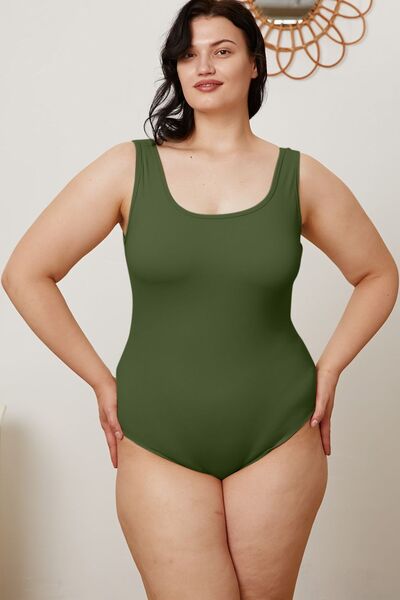 Square Neck Sleeveless Bodysuit for Women - Stretchy Slim Fit Tank Top - Summer Casual Wear for Outfits & Layering