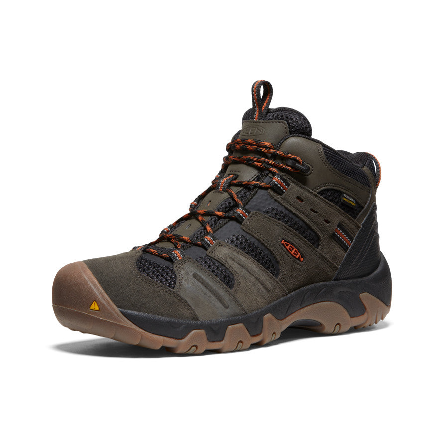 Waterproof Hiking Boots for Men - Lightweight & Durable Outdoor Shoes | Black Olive/Fossil Orange | Perfect for Trekking, Camping & Mountain Climbing