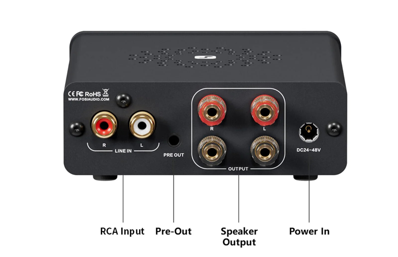 Fosi V3 48V Power Amplifier - High Performance Audio Stereo Amp for Home Theater, Studio & DJ Equipment | Perfect for Audiophiles & Professional Sound Systems