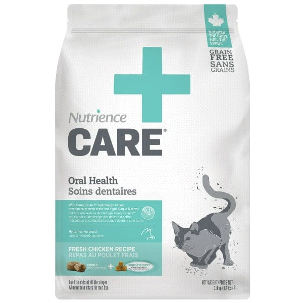 Nutrience Care+ Oral Health Dry Cat Food for Adult Cats - Dental Care & Tartar Control - Premium Kibble for Healthy Teeth & Gums - Perfect for Indoor & Outdoor Cats