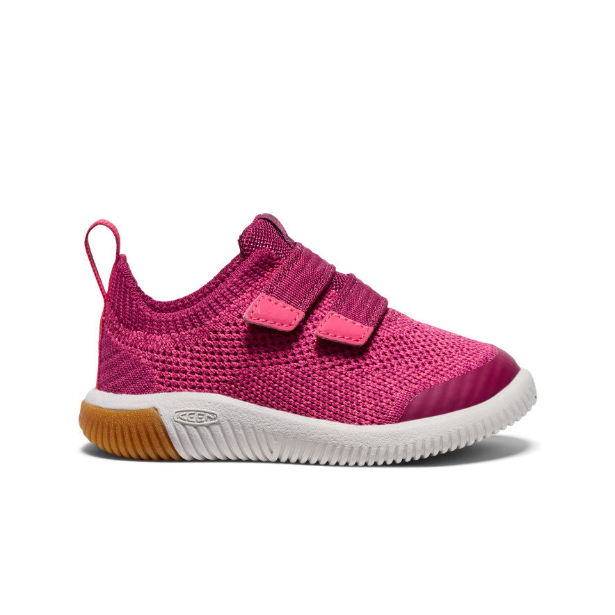 KNX Toddler's Knit Double Strap Shoes - Beaujolais/Raspberry | Comfortable & Stylish Baby Walking Shoes for Boys & Girls | Perfect for Playtime, Outings & First Steps