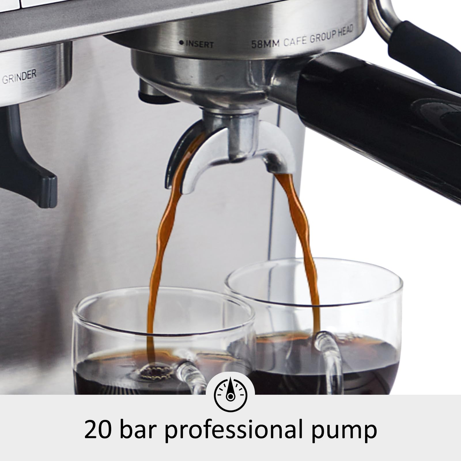 **Professional Espresso Machine with Built-in Grinder & Milk Frother - Barista-Quality Latte & Cappuccino Maker with Removable Water Tank - Perfect for Home Coffee Lovers & Small Cafés**