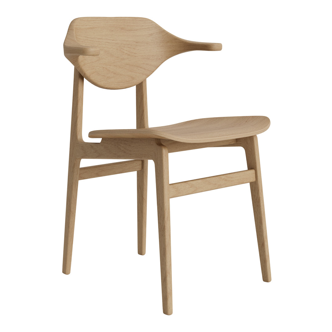 Bufala Dining Chair - Modern Wooden Dining Room Chair with Upholstered Seat - Perfect for Kitchen, Dining Room, and Home Office