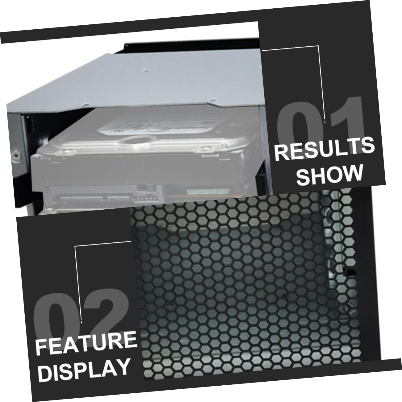 4 Bay HDD SSD Hard Drive Enclosure Bracket for 5.25