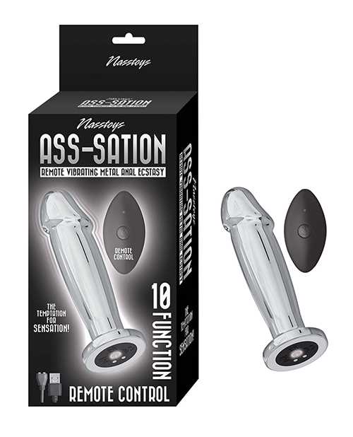 Remote Control Vibrating Metal Anal Plug - Silver | Sensual Pleasure for Couples & Solo Play | Discreet & Powerful Adult Toy