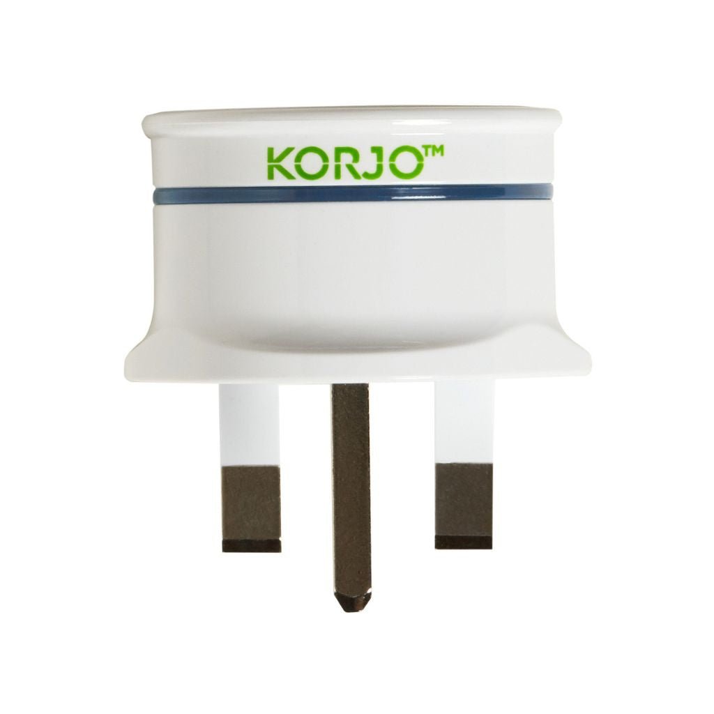 Korjo UK Travel Adapter KAUK - Universal Power Plug Converter for UK, Europe, Asia - Perfect for Business Trips, Vacations & International Travel