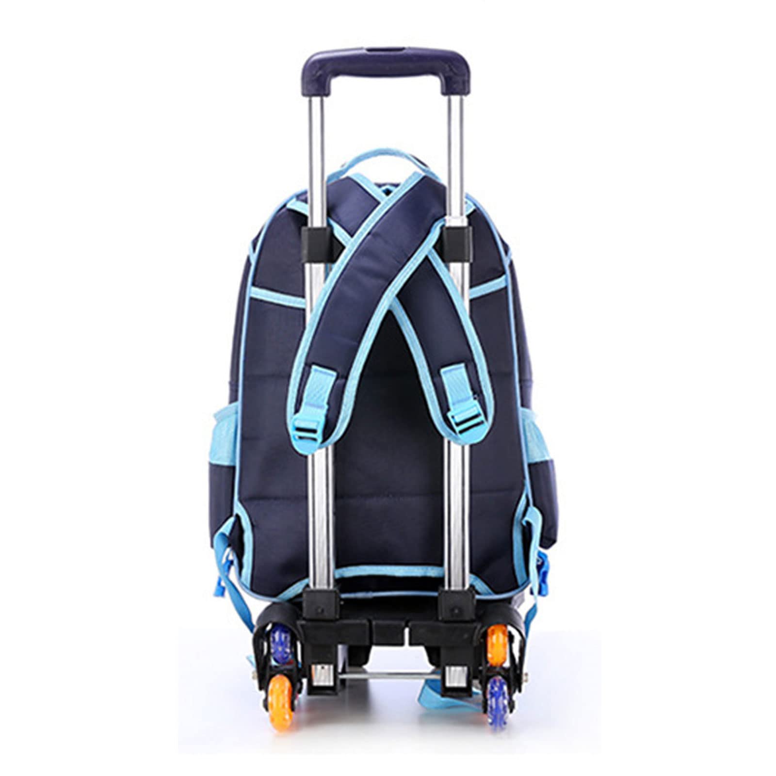 6-Wheel Foldable Hand Cart - Lightweight Aluminum Alloy Luggage Trolley for Students, Travel & School Bags | Portable Backpack Carrier for Commuting, Campus & Airports