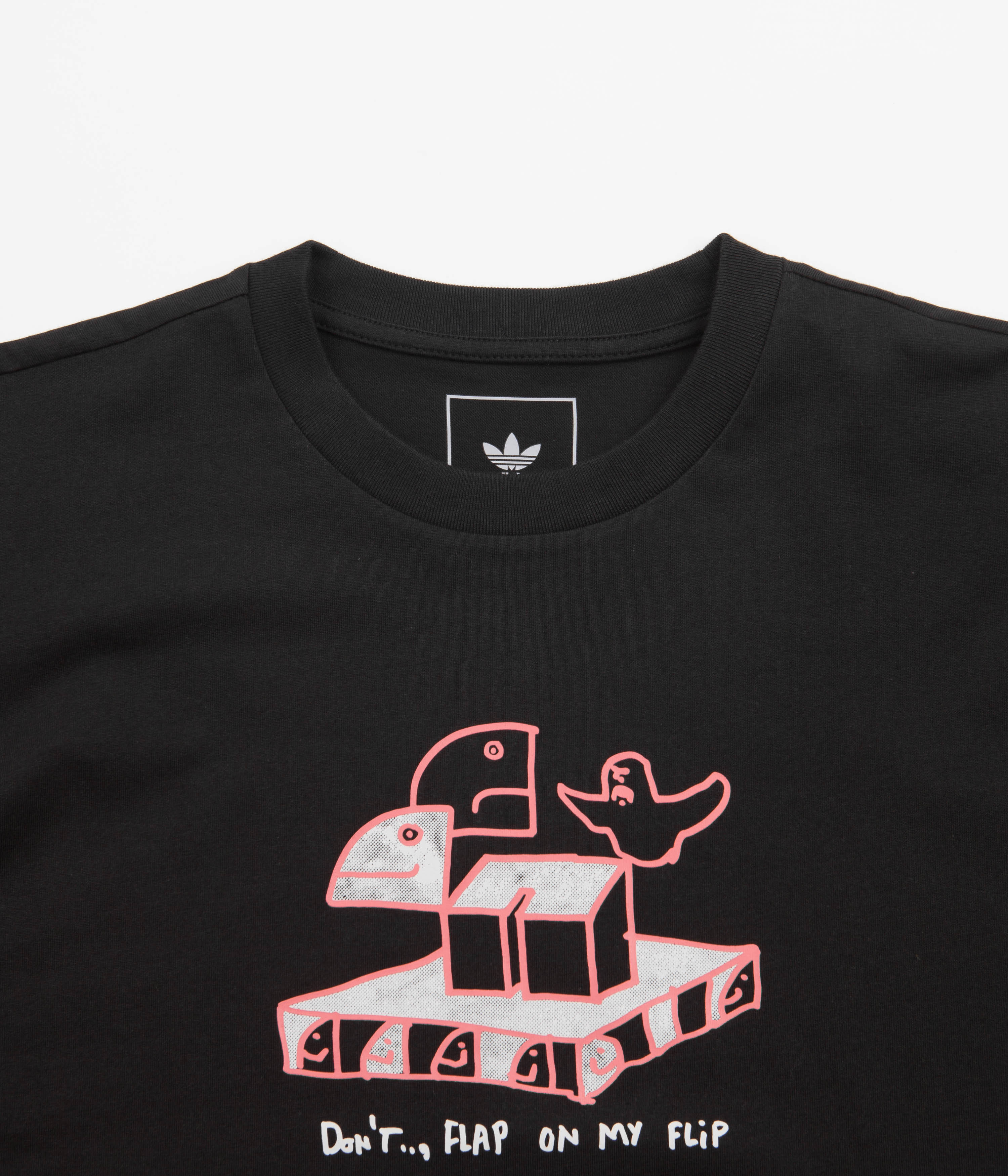 Adidas Shmoofoil Don't Flip Graphic T-Shirt for Men - Black & Multi Color - Casual Streetwear Tee for Everyday Wear & Gym Outfits