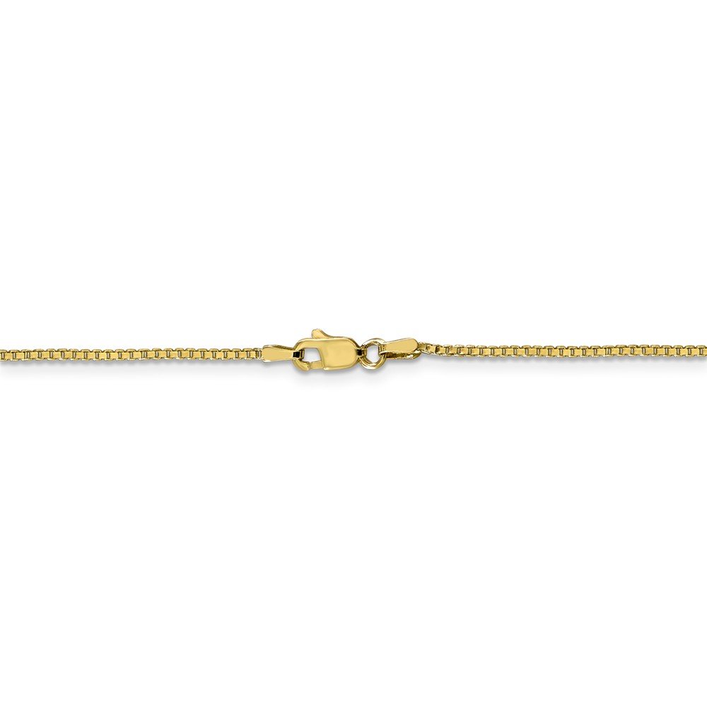 10K Yellow Gold 1.10mm Box Chain Necklace with Lobster Clasp - Dainty Minimalist Jewelry for Women, Perfect for Everyday Wear, Gifts & Special Occasions