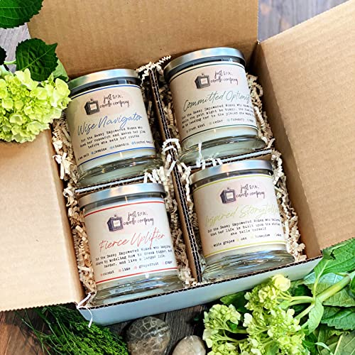 Premium Summer Candles Gift Set - 4 Refreshing Scents (Coconut Wax & Beeswax) with Wooden Wicks | Handmade in USA | Large, Medium & Small Jar Sizes | Perfect for Home Decor, Spa Relaxation & Summer Parties